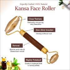 Livronic® Kansa Face Roller with Fine wood Grip