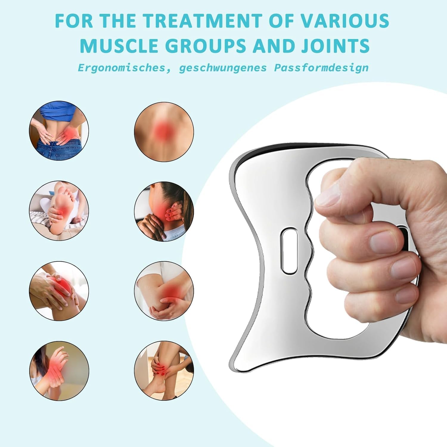 Livronic® Stainless Steel Gua Sha Scraping IASTM Soft Tissue Fitness