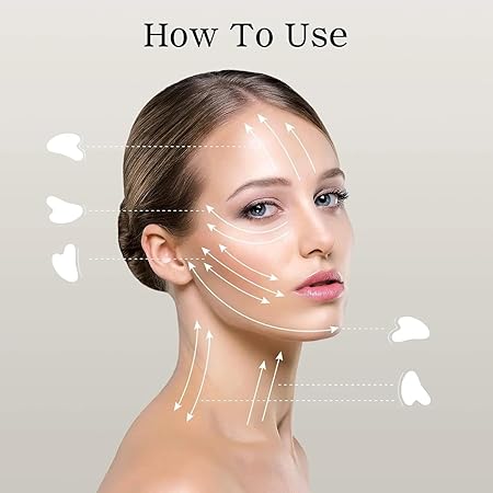 Livronic Gua Sha Face Tool Natural Jade Stone Guasha Board