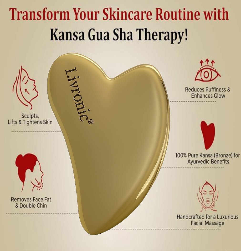 Livronic® Kansa Face gua sha (Bronze Gua sha Tool)