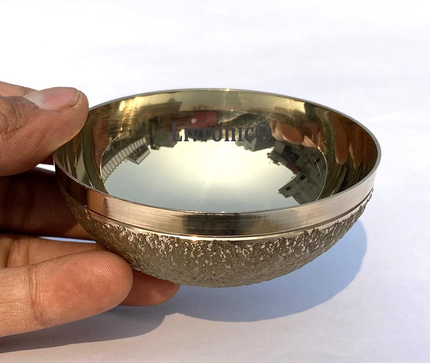 Livronic® Bronze (Kansa) Vatki Cup with Scrub Surface