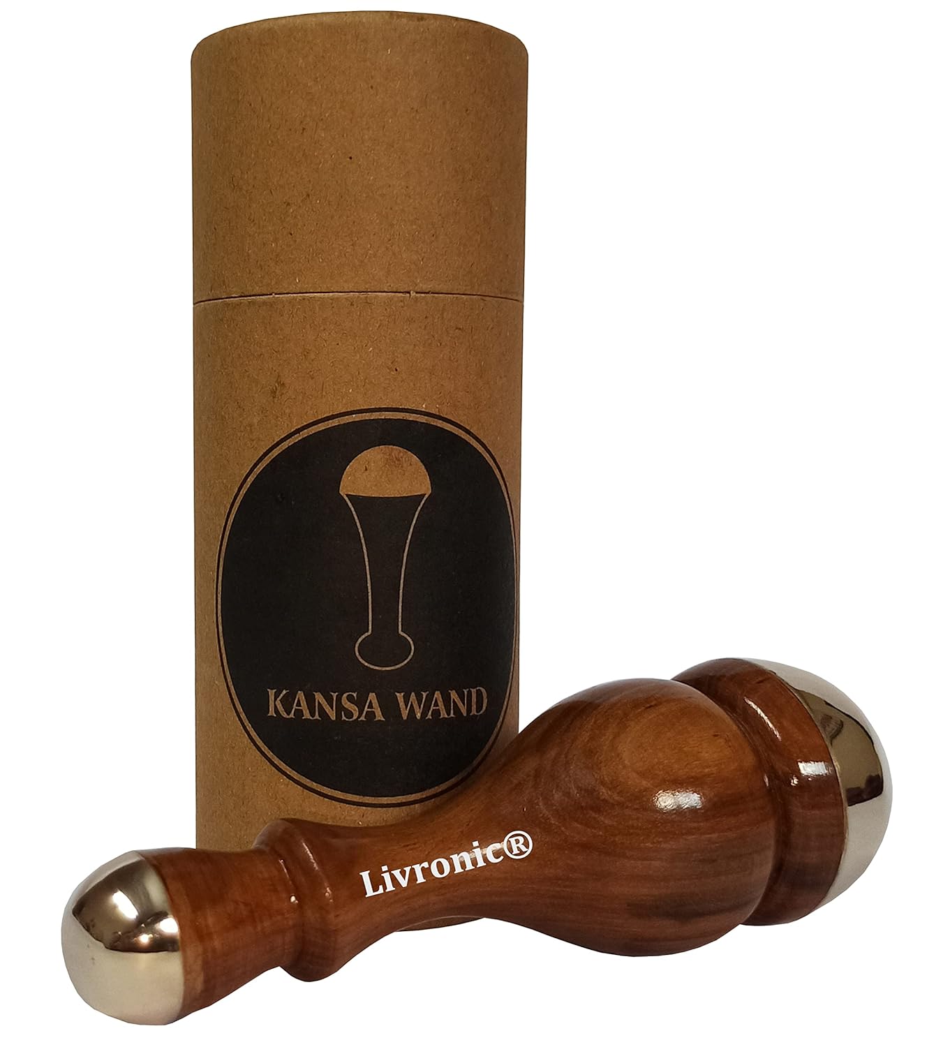Ayurvedic Kansa (Bronze) Wand Massager With Dual-Sided Vatki (Dome) Anar Shape