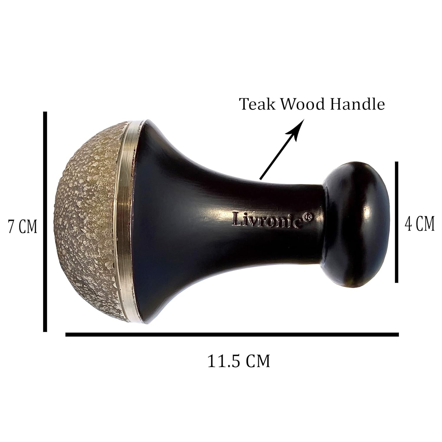 Livronic® Kansa Vati (Vatki) for Foot Massager – Ayurvedic Kansa (Bronze) Wand