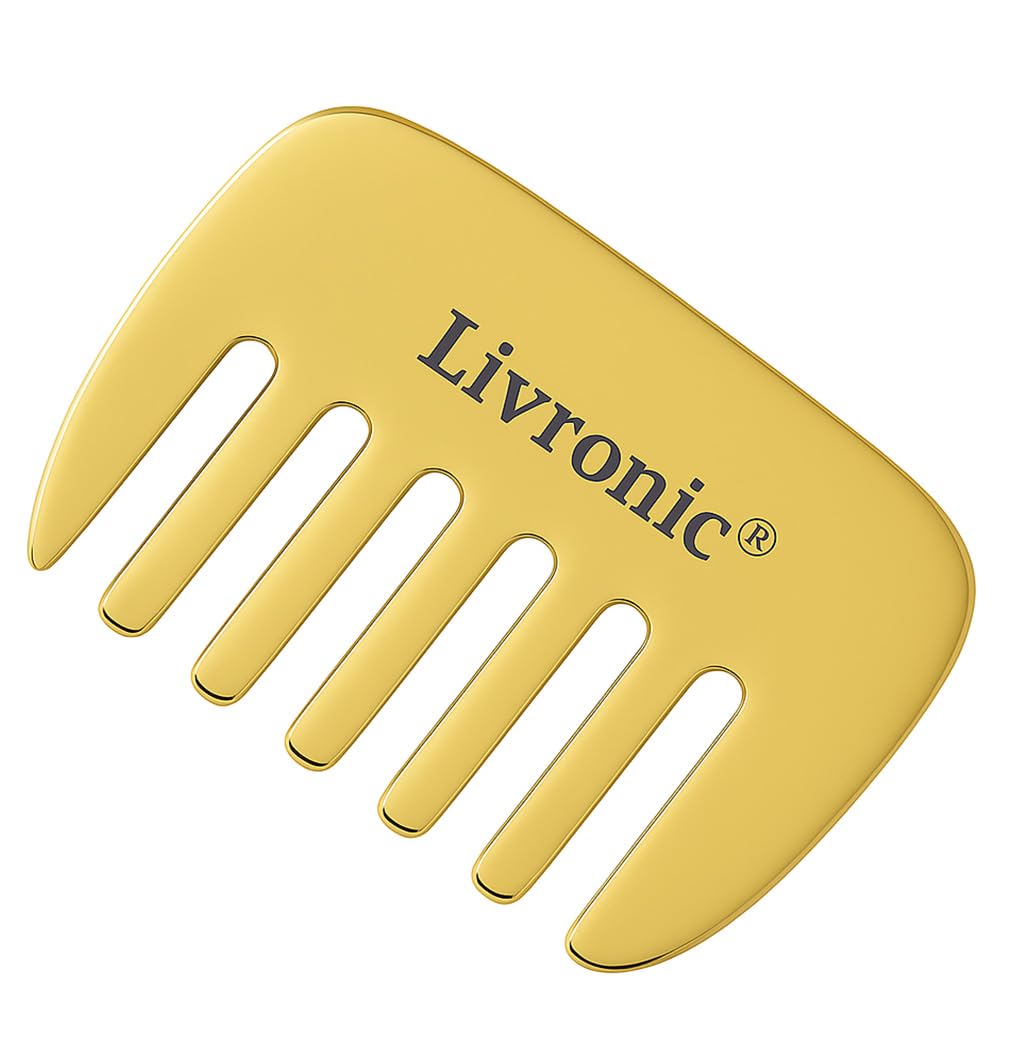 Livronic® Kansa Comb Massager- Relaxing Scalp Massager for Detangling