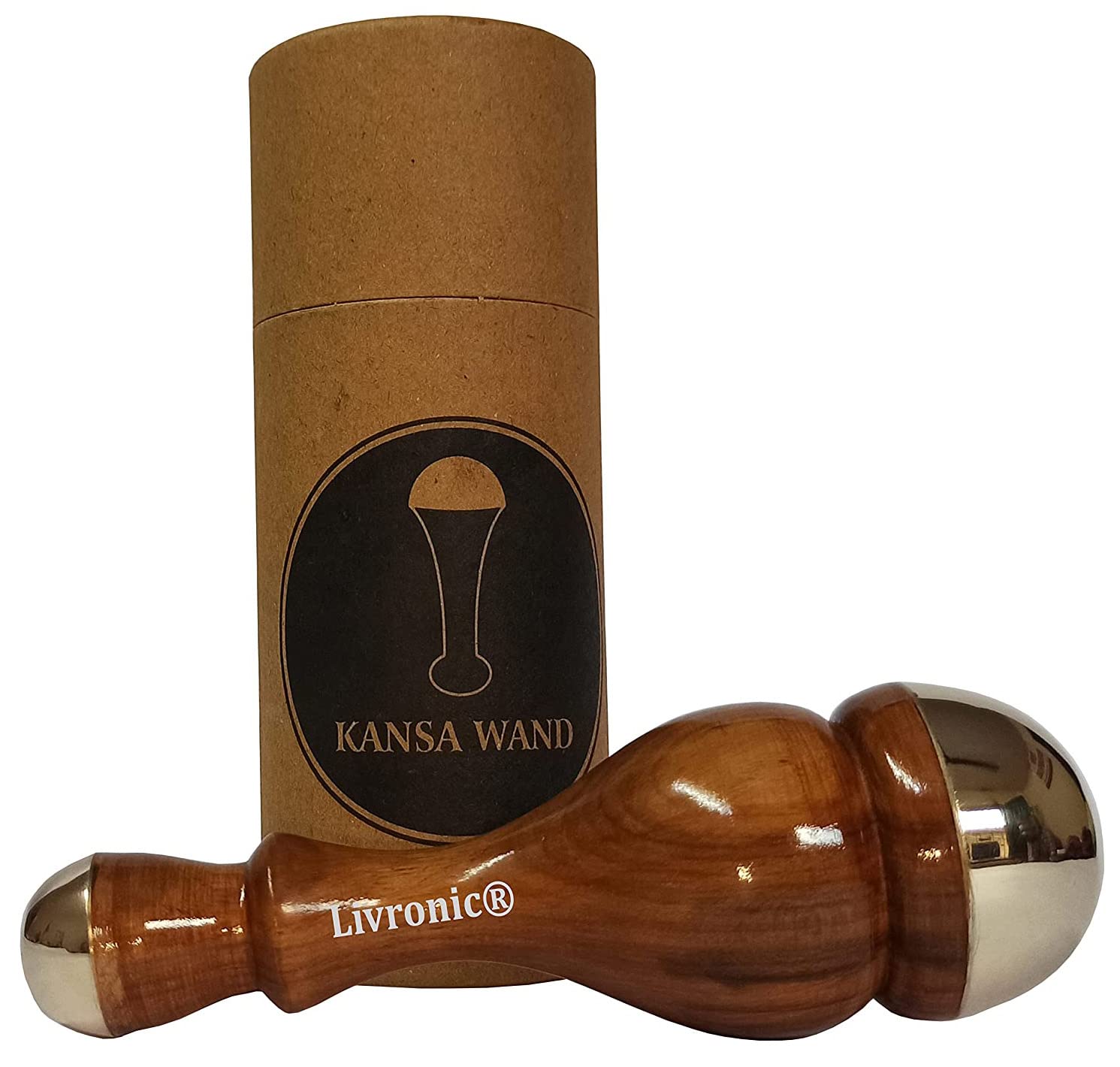 Ayurvedic Kansa (Bronze) Wand Massager With Dual-Sided Vatki (Dome) Anar Shape