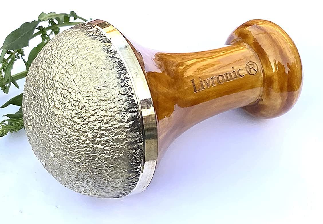 Ayurvedic Kansa (Bronze) Wand with Vatki Foot Massager – Scrub Surface