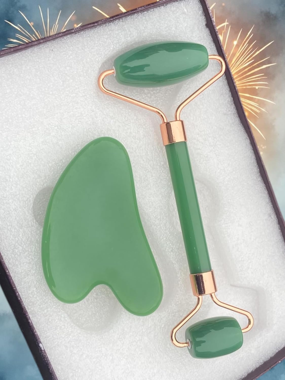 Livronic® Jade Roller & Gua Sha Set Face Roller